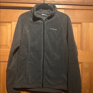 Columbia DarkGrey Fleece Jacket with Structured Design and High Collar
